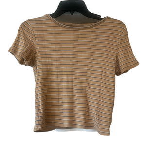 american eagle Striped Tan Women's tee shirt